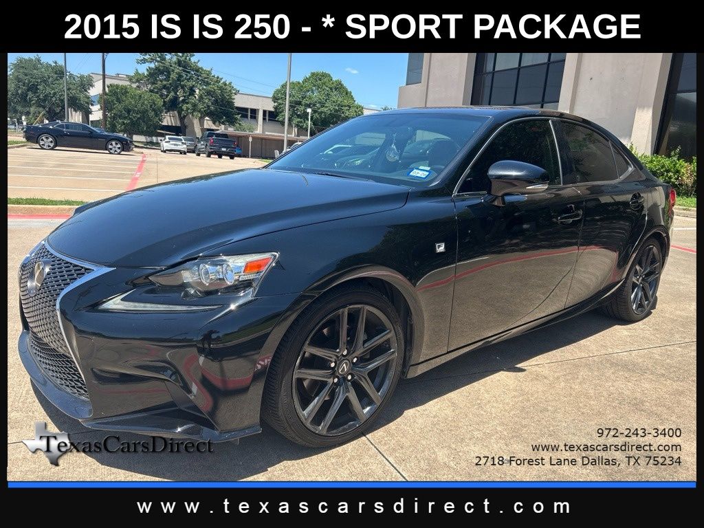 Black (Obsidian) 2015 Lexus IS Sedan Rear-Wheel Drive 6-Speed Automatic