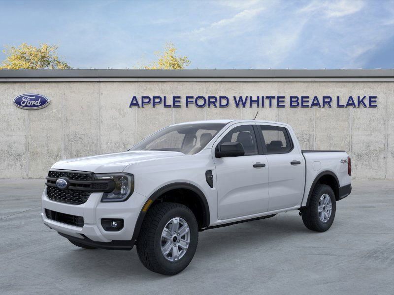 Oxford White 2025 Ford Ranger XL SuperCrew 4WD Pickup Truck Four-Wheel Drive Automatic