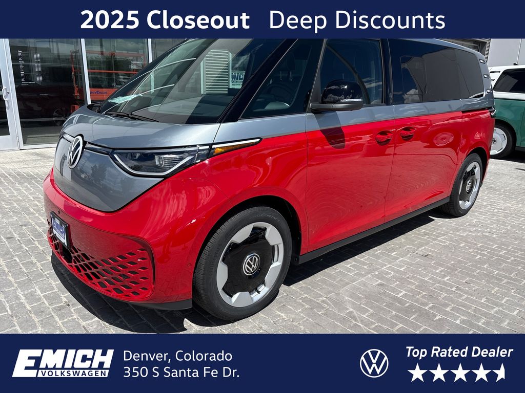 Cherry Red 2025 Volkswagen ID.Buzz Pro S Plus 4Motion Minivan All-Wheel Drive Automatic