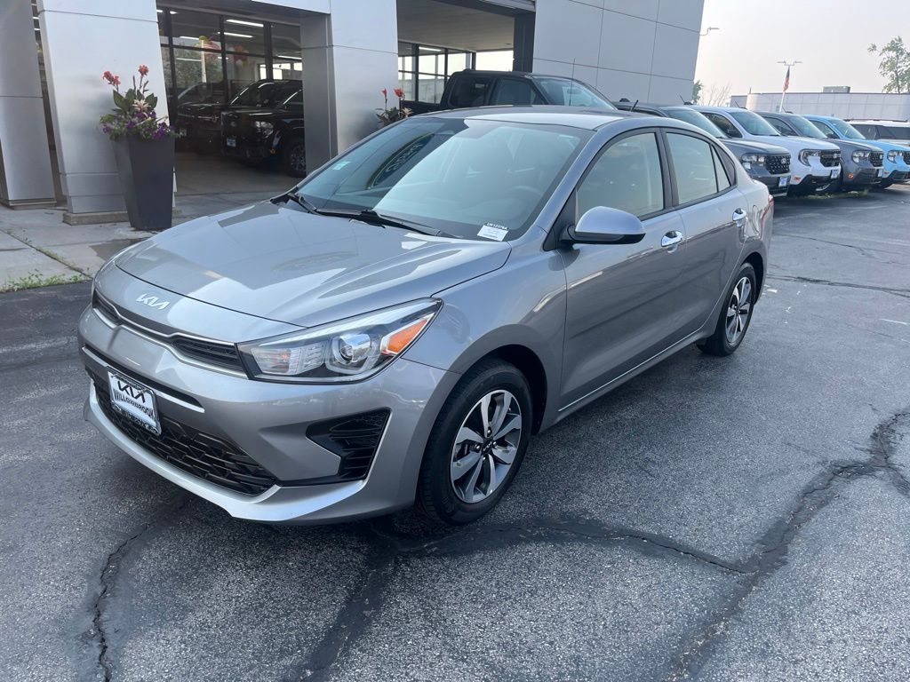 Steel Gray 2022 Kia Rio Sedan Front-Wheel Drive Continuously Variable Transmission