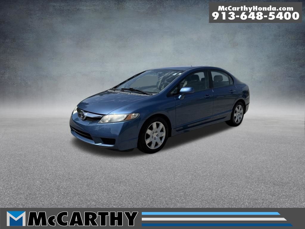 Blue 2009 Honda Civic Sedan Front-Wheel Drive 5-Speed Automatic