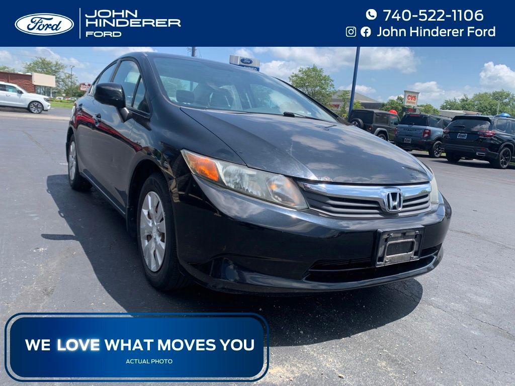 Crystal Black Pearl 2012 Honda Civic Sedan Front-Wheel Drive 5-Speed Automatic