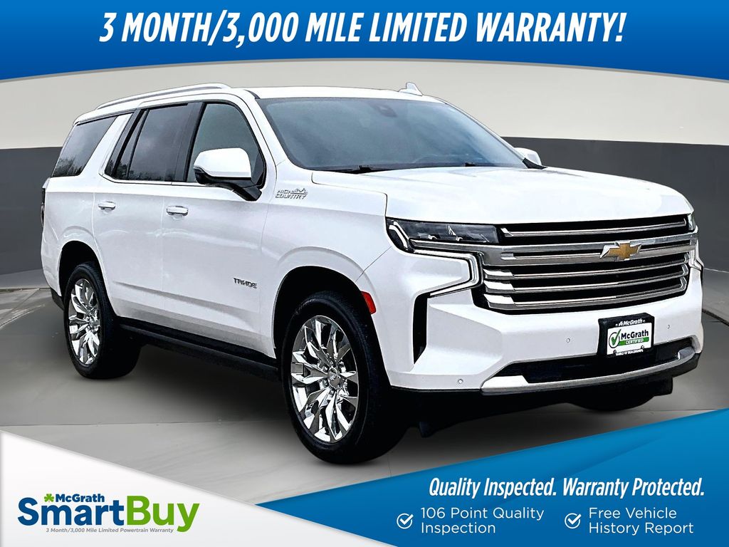 White (Iridescent Pearl Tricoat) 2021 Chevrolet Tahoe High Country 4WD SUV / Crossover Four-Wheel Drive