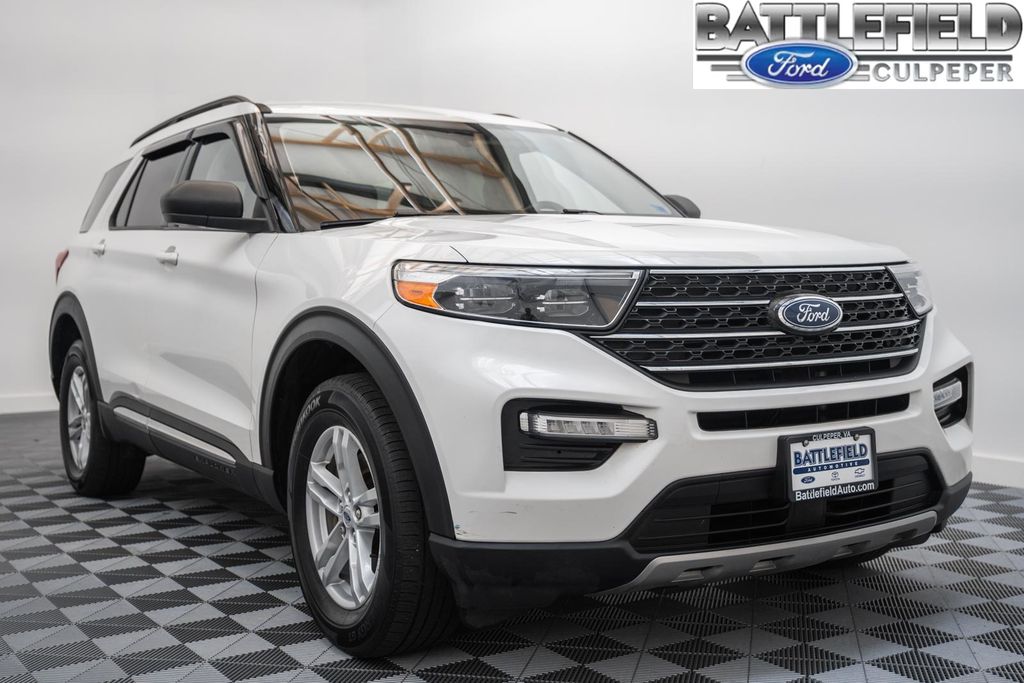 White Metallic 2023 Ford Explorer SUV / Crossover All-Wheel Drive Automatic