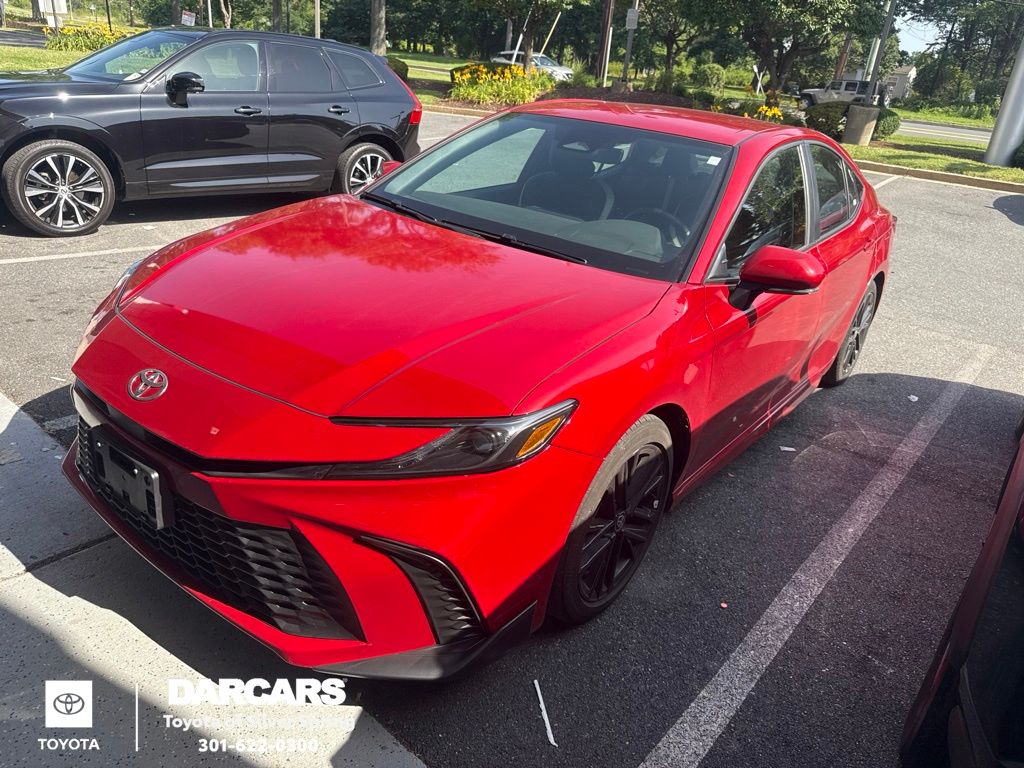 Red 2025 Toyota Camry Sedan Front-Wheel Drive Continuously Variable Transmission