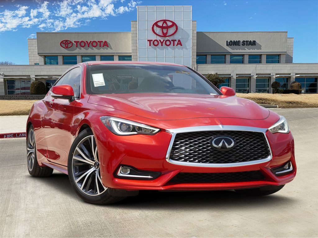 Dynamic Sunstone Red 2022 INFINITI Q60 Coupe Rear-Wheel Drive 7-Speed Automatic