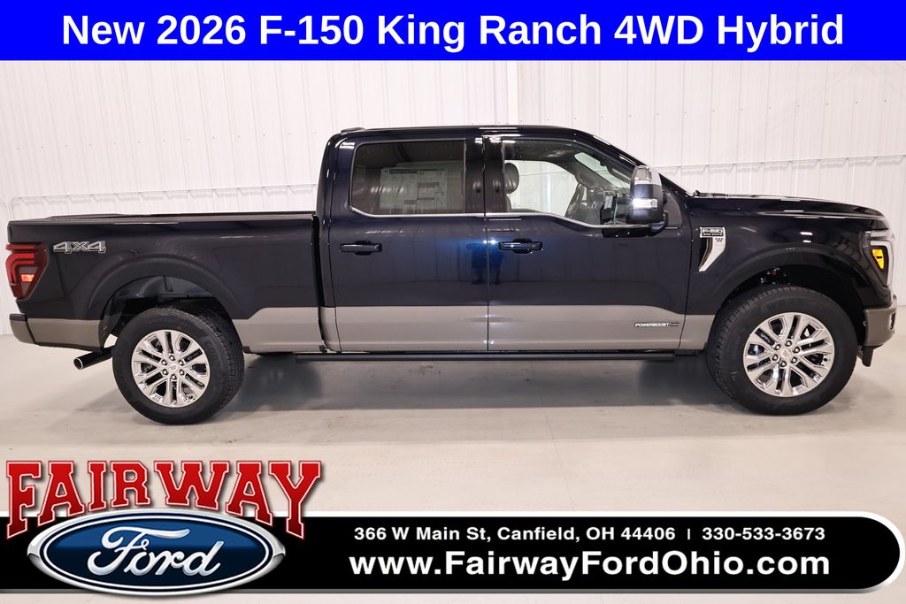 Antimatter Blue Metallic 2026 Ford F-150 King Ranch SuperCrew 4WD Pickup Truck Four-Wheel Drive Automatic
