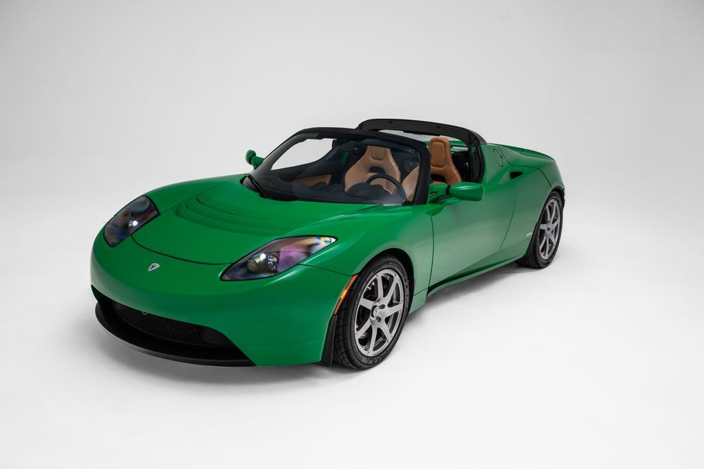 Green 2008 Tesla Roadster RWD Convertible Rear-Wheel Drive 1-Speed Automatic