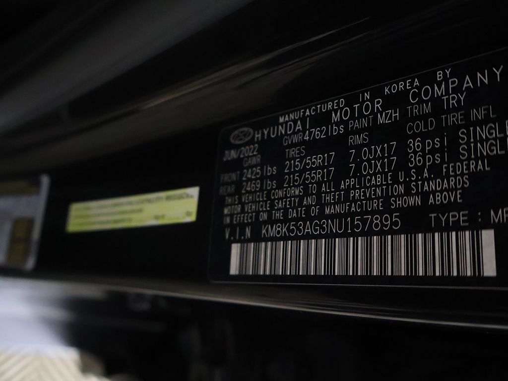 Used 2022 Black Hyundai Limited image 48