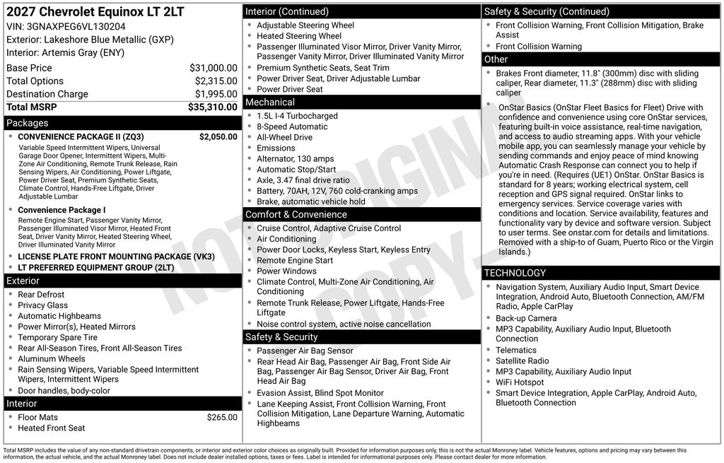 New 2027 Blue Chevrolet LT image 6