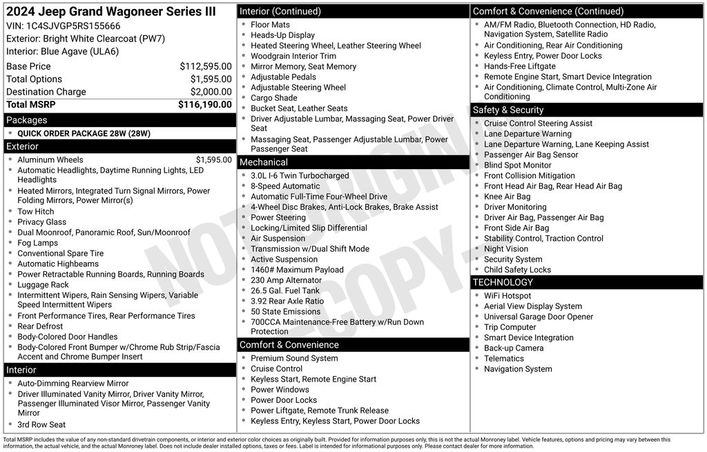 Used Car 2024 Jeep Grand Wagoneer  Series Iii For Sale Under $70,000 In Austin, Texas