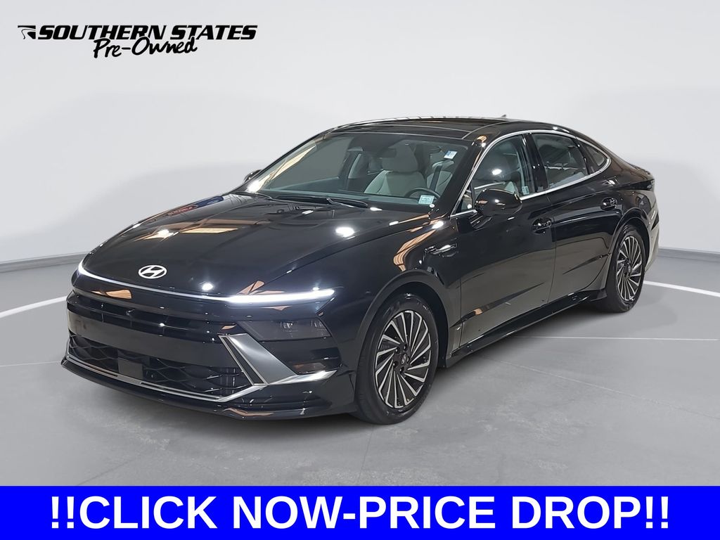 Abyss Black 2025 Hyundai Sonata Hybrid Limited FWD Sedan Front-Wheel Drive 6-Speed Automatic