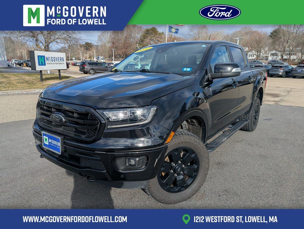 Shadow Black 2022 Ford Ranger Lariat SuperCrew 4WD Pickup Truck Four-Wheel Drive Automatic
