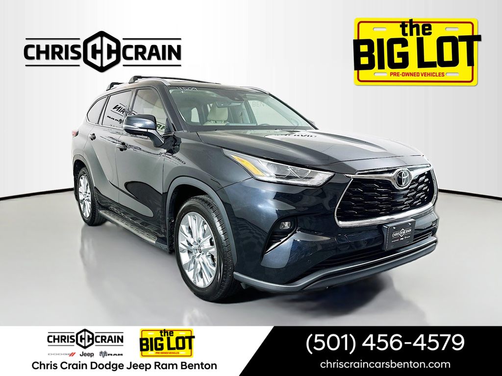 Midnight Black Metallic 2023 Toyota Highlander Limited FWD SUV / Crossover Front-Wheel Drive Automatic