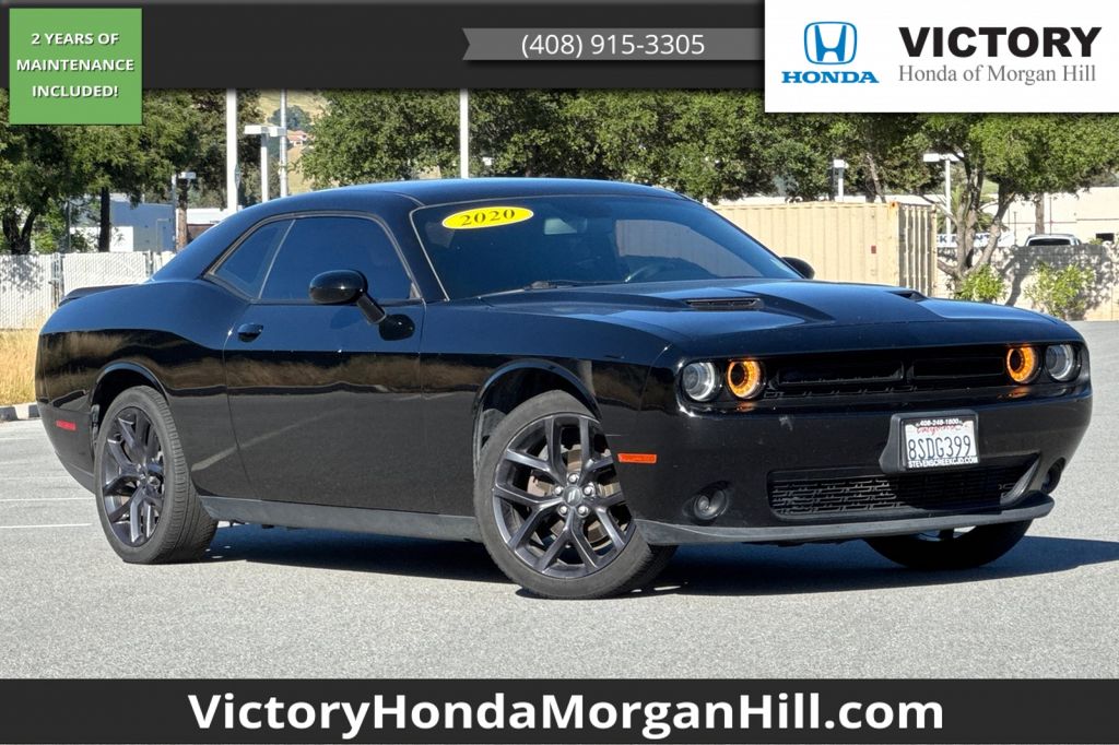 Pitch Black Clearcoat 2020 Dodge Challenger SXT RWD Coupe Rear-Wheel Drive 8-Speed Automatic