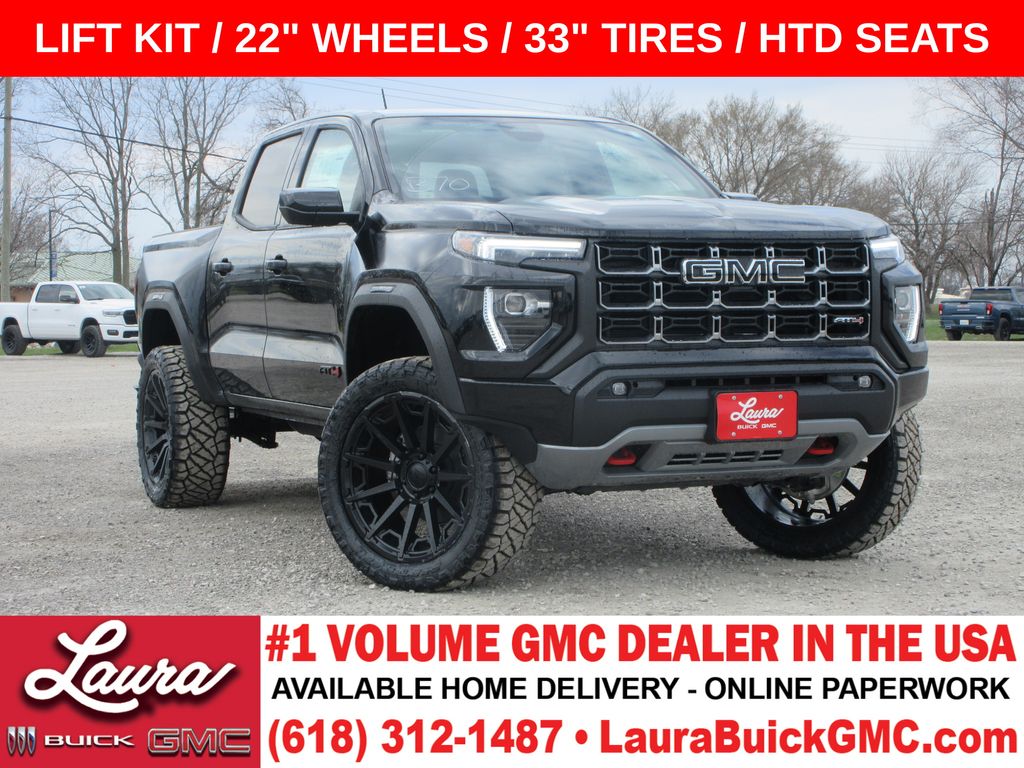 Onyx Black 2026 GMC Canyon AT4 Crew Cab 4WD Pickup Truck Four-Wheel Drive 8-Speed Automatic
