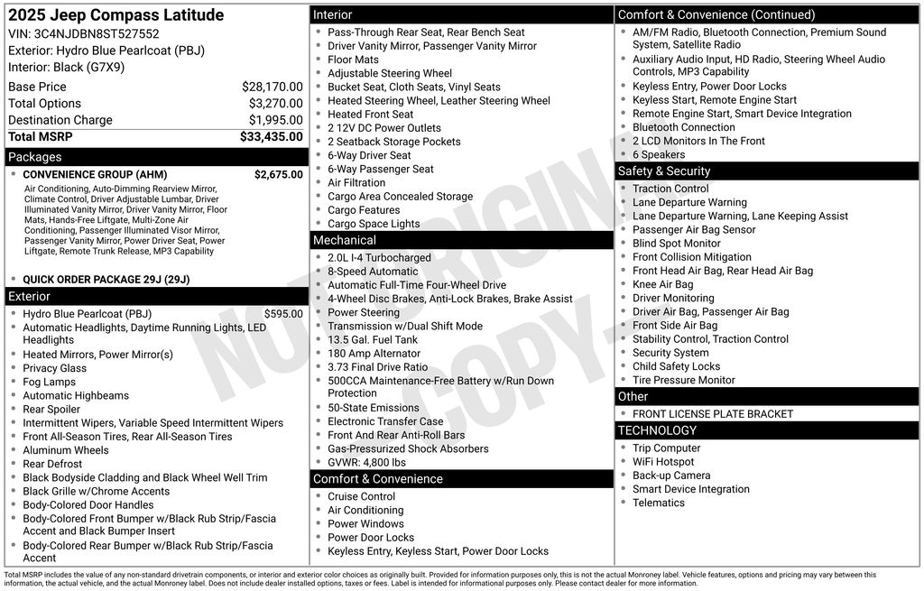 Used Car 2025 Jeep Compass  Latitude For Sale Under $25,000 In Austin, Texas