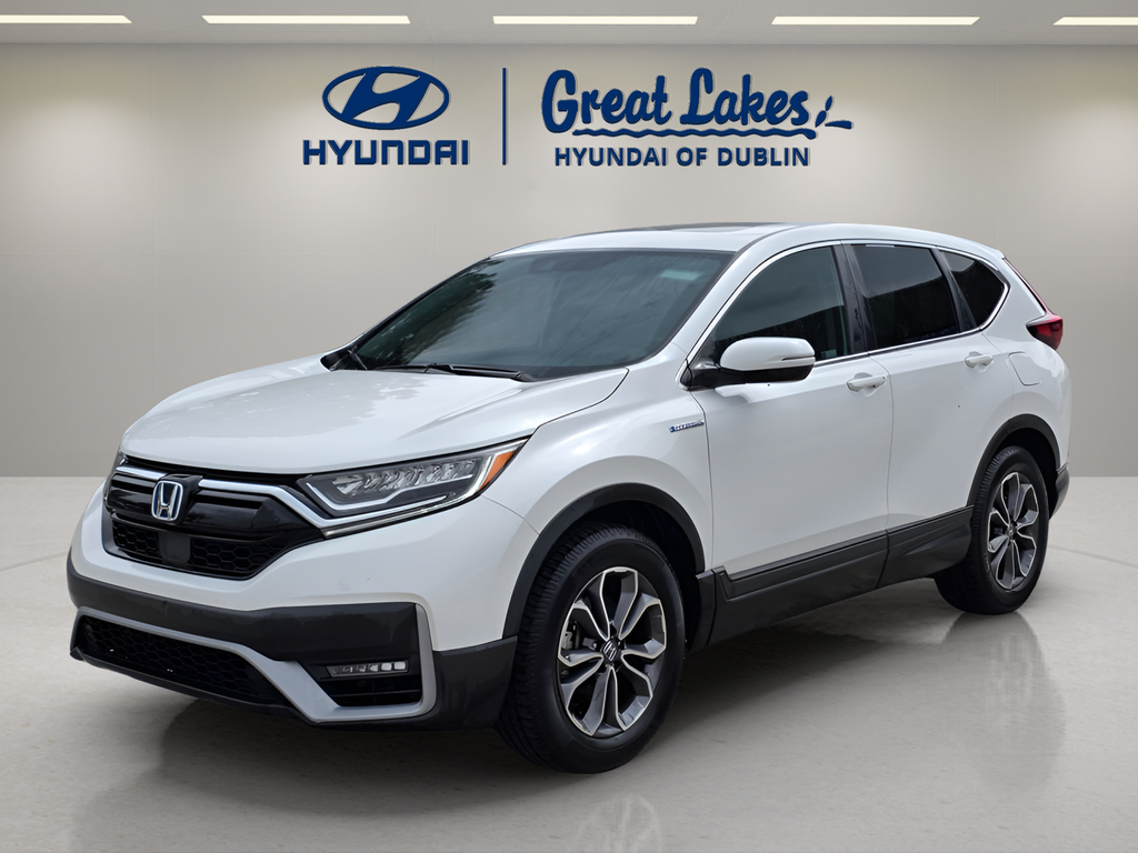 Platinum White Pearl 2021 Honda CR-V Hybrid EX-L AWD SUV / Crossover All-Wheel Drive Continuously Variable Transmission