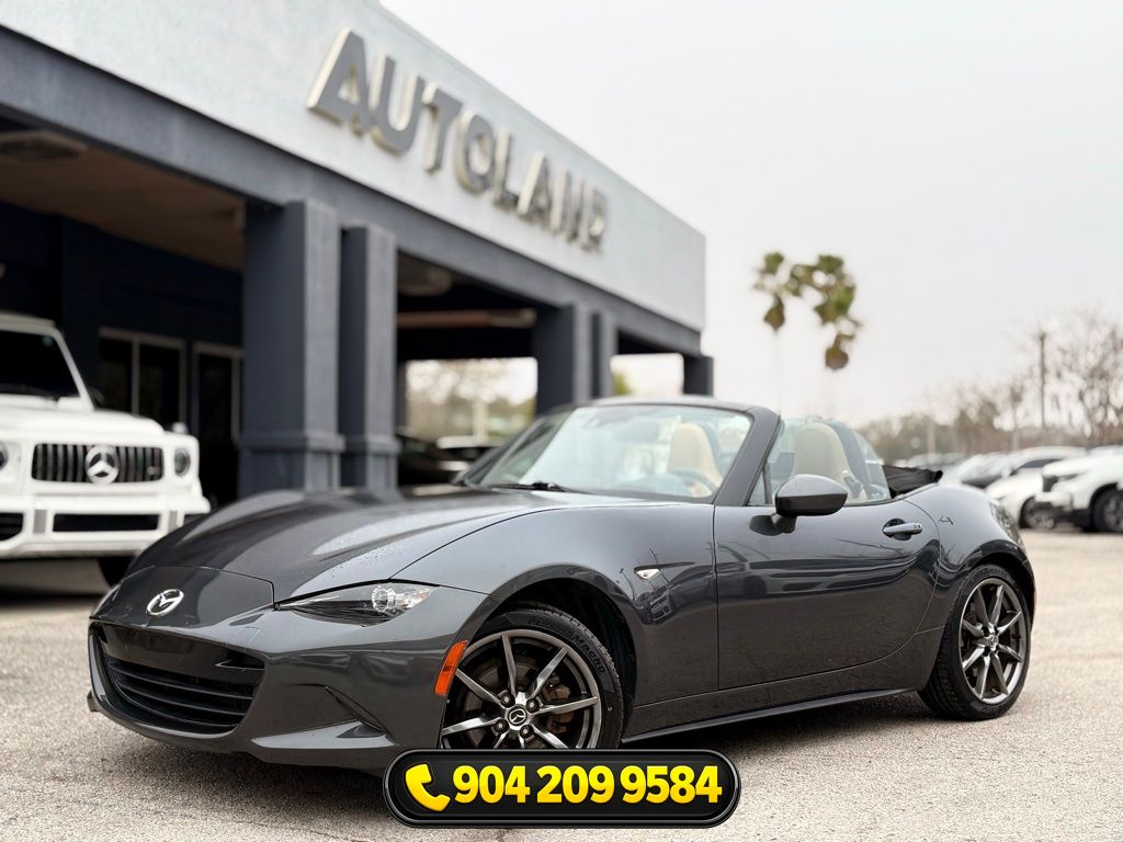 Meteor Gray Mica 2016 Mazda MX-5 Miata Grand Touring Convertible Convertible Rear-Wheel Drive 6-Speed Automatic