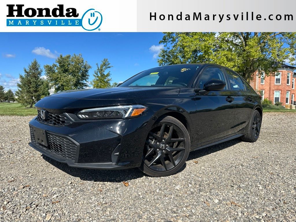Crystal Black Pearl 2025 Honda Civic Hatchback Hatchback Front-Wheel Drive Continuously Variable Transmission