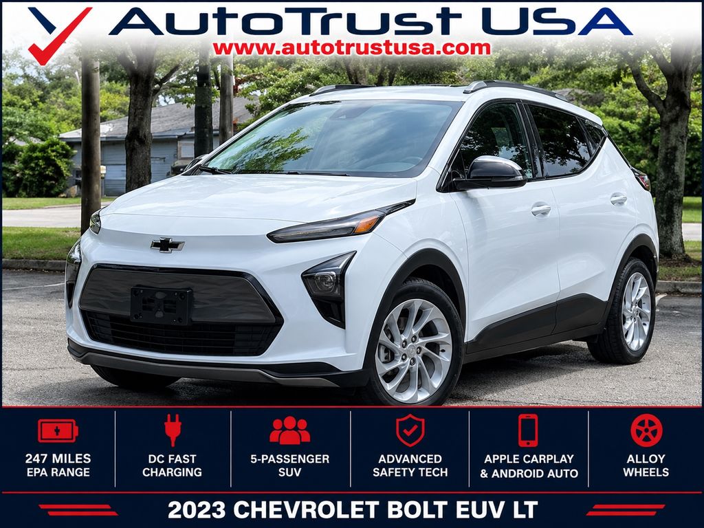 Summit White 2023 Chevrolet Bolt EUV Hatchback Front-Wheel Drive 1-Speed Automatic
