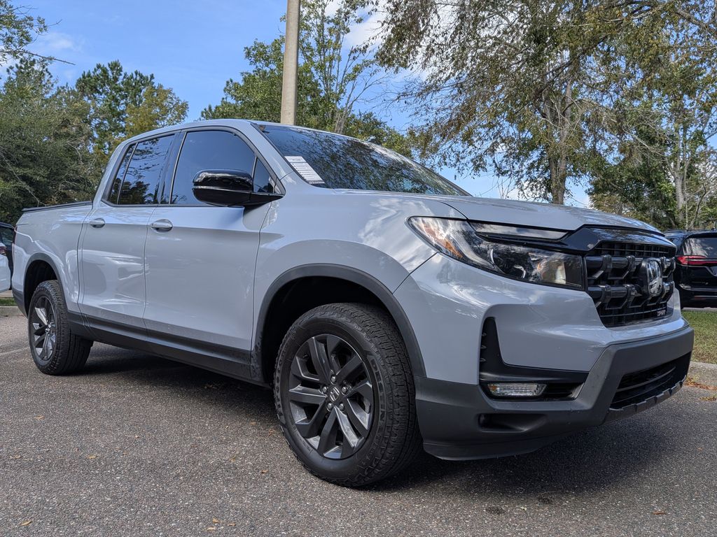 Gray 2024 Honda Ridgeline Pickup Truck All-Wheel Drive 9-Speed Automatic