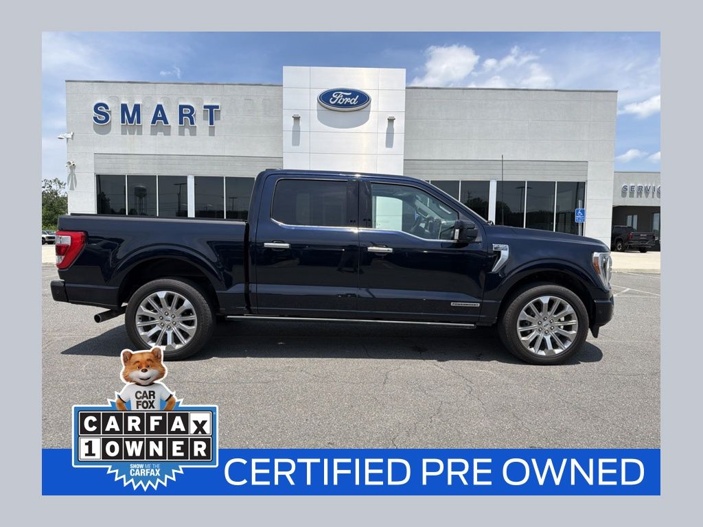 Antimatter Blue Metallic 2023 Ford F-150 Limited SuperCrew 4WD Pickup Truck Four-Wheel Drive Automatic