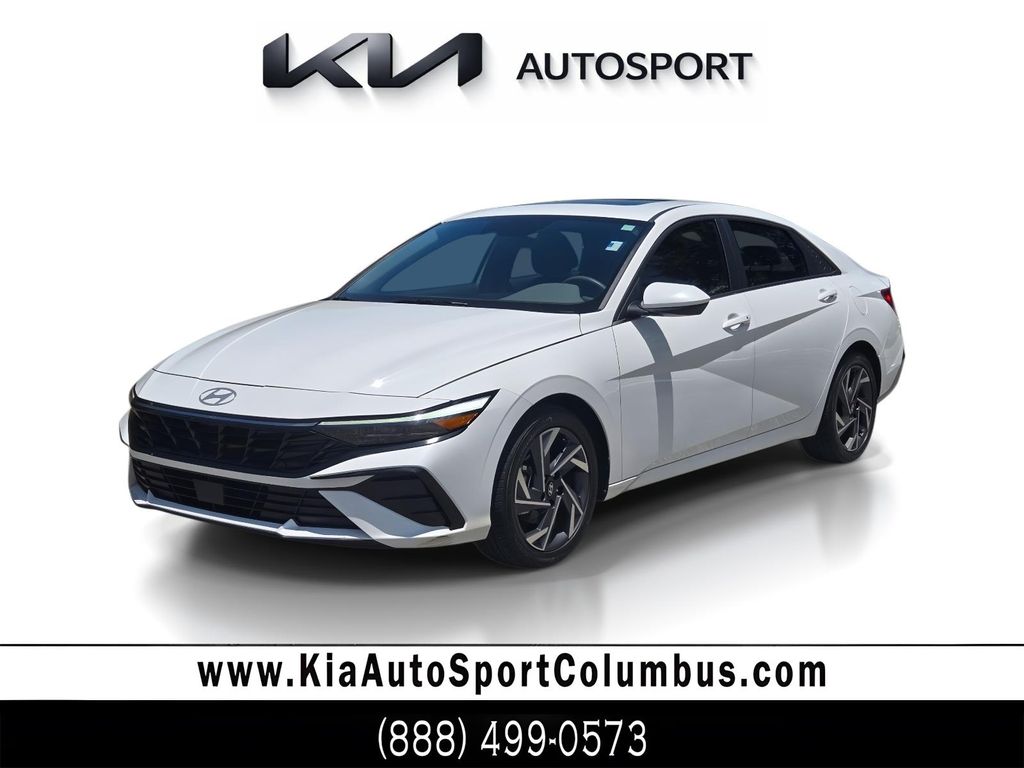 Serenity White 2024 Hyundai Elantra Sedan Front-Wheel Drive Continuously Variable Transmission