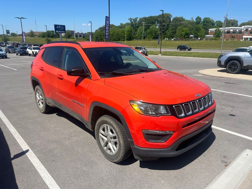 Used 2018 Jeep Compass Sport with VIN 3C4NJDAB8JT281463 for sale in Madisonville, KY
