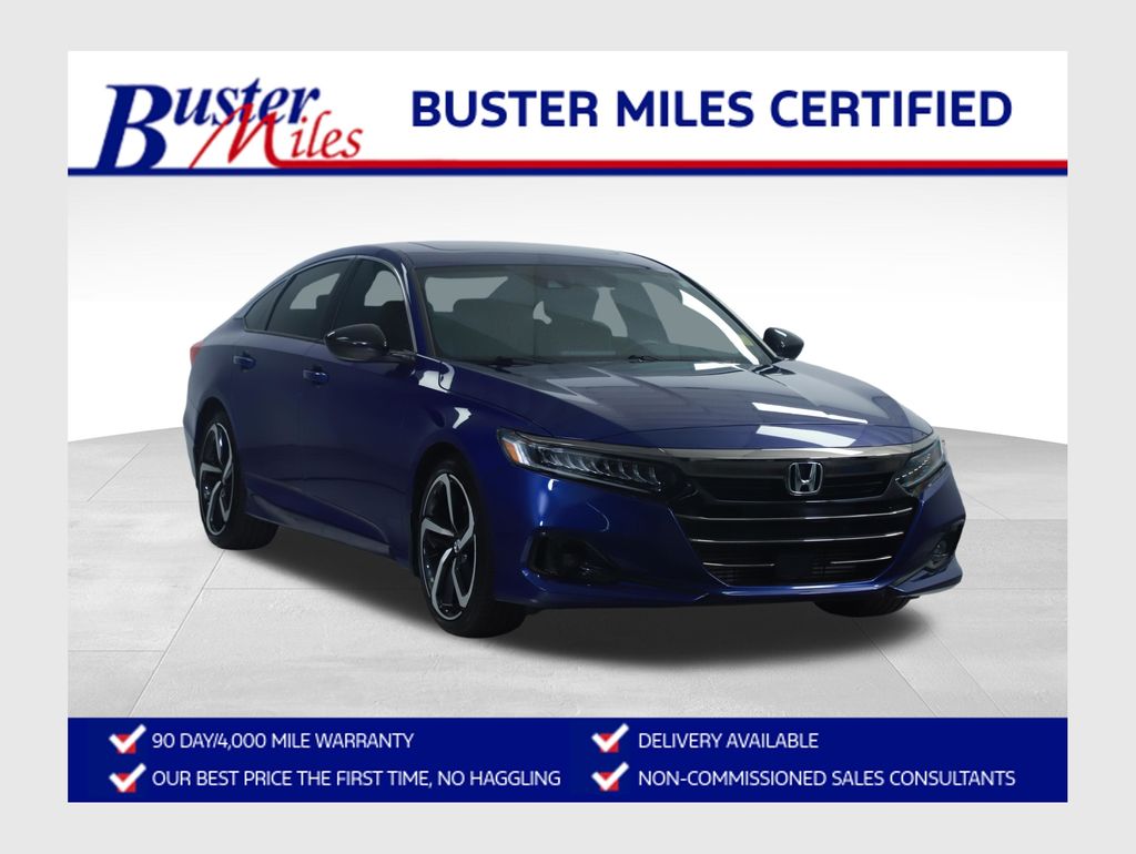 Blue 2022 Honda Accord Sedan Front-Wheel Drive Automatic