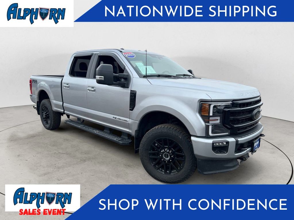 Iconic Silver Metallic 2022 Ford F-250 Super Duty Lariat Crew Cab 4WD Pickup Truck Four-Wheel Drive Automatic