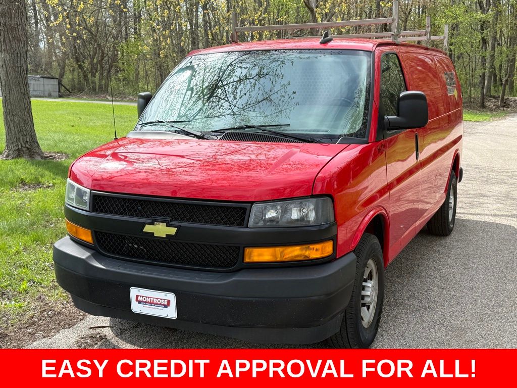 Red 2021 Chevrolet Express Cargo 3500 RWD Van Rear-Wheel Drive 6-Speed Automatic Overdrive