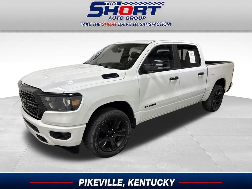 Bright White Clearcoat 2023 RAM 1500 Pickup Truck Four-Wheel Drive 8-Speed Automatic