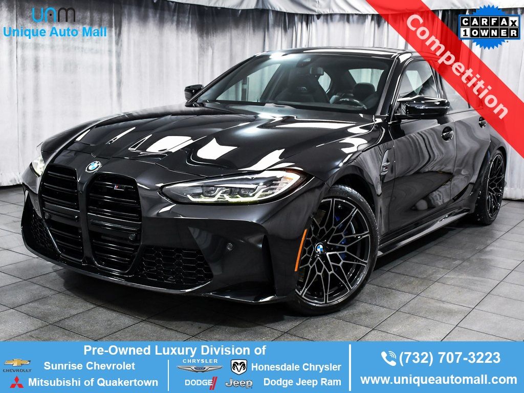 Black Sapphire Metallic 2024 BMW M3 Competition xDrive AWD Sedan All-Wheel Drive 8-Speed Automatic