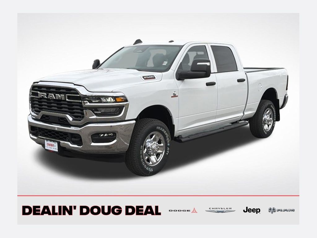 Bright White Clearcoat 2026 RAM 2500 Tradesman Crew Cab 4WD Pickup Truck Four-Wheel Drive 8-Speed Automatic