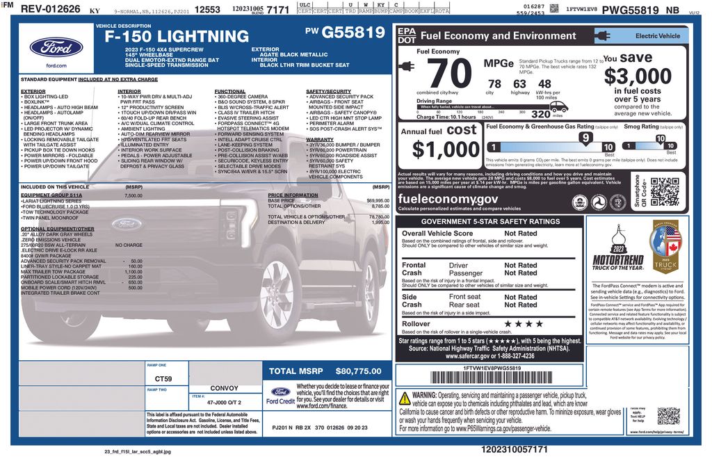 2023 Ford F-150 Lightning LARIAT