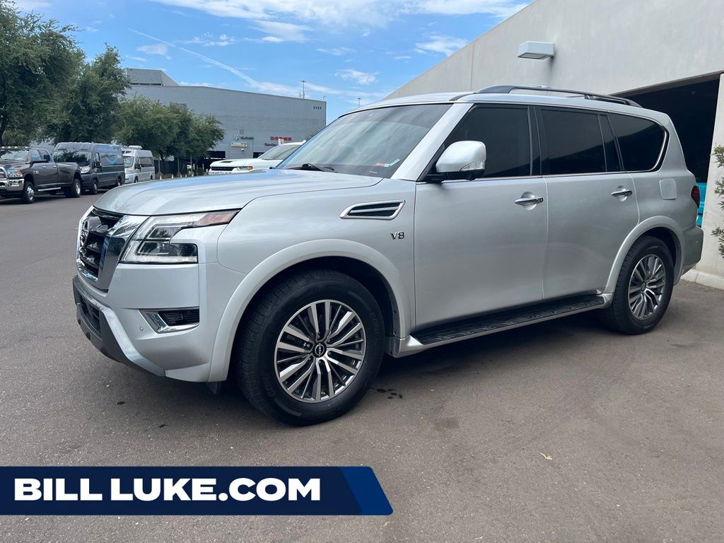 Brilliant Silver Metallic 2022 Nissan Armada SUV / Crossover Four-Wheel Drive 7-Speed Automatic