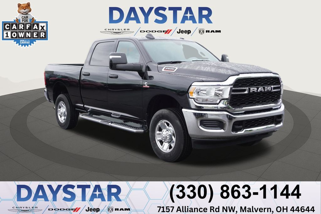 Diamond Black Crystal Pearlcoat 2024 RAM 2500 Tradesman Crew Cab 4WD Pickup Truck Four-Wheel Drive 6-Speed Automatic