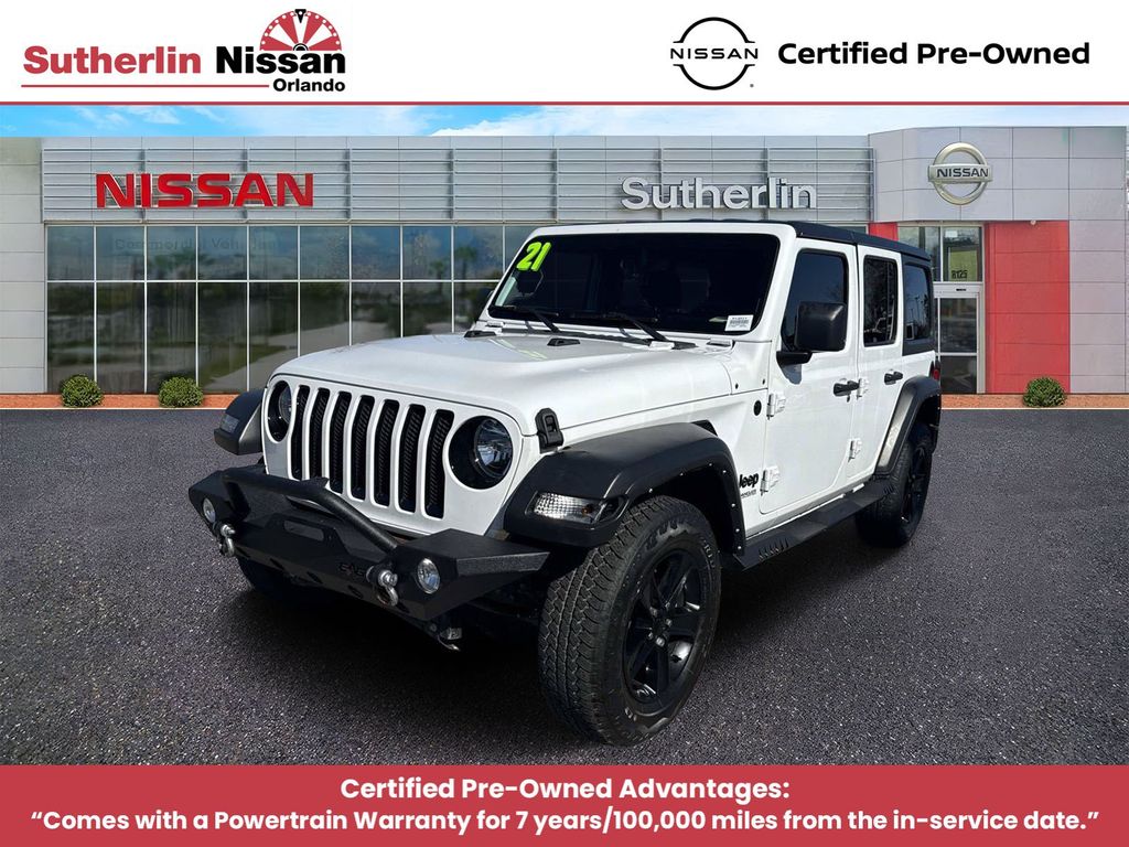 Bright White Clearcoat 2021 Jeep Wrangler SUV / Crossover Four-Wheel Drive 8-Speed Automatic