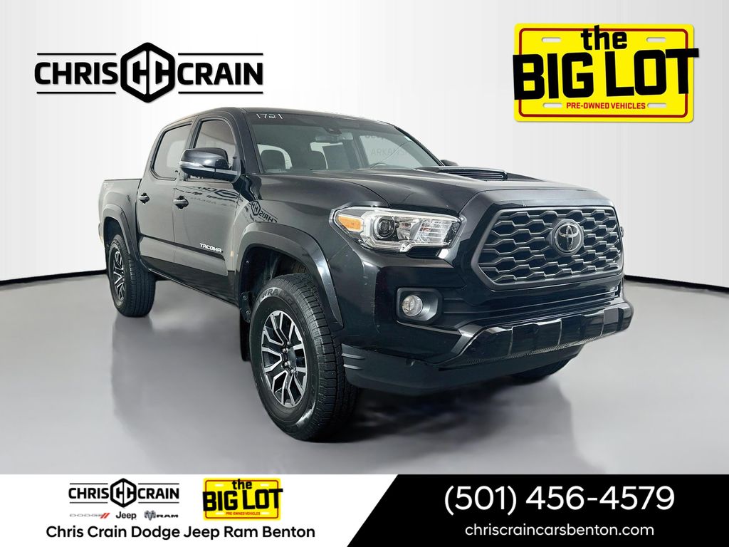 Midnight Black Metallic 2021 Toyota Tacoma Pickup Truck Four-Wheel Drive 6-Speed Automatic