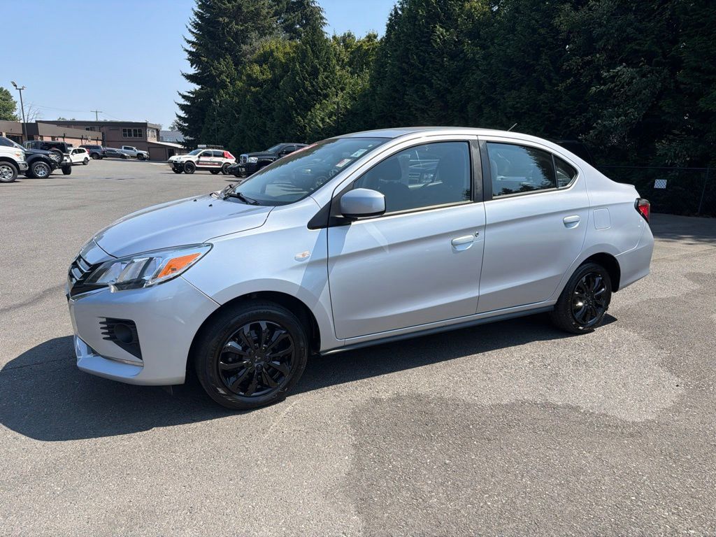 Silver 2024 Mitsubishi Mirage G4 Sedan Front-Wheel Drive Continuously Variable Transmission
