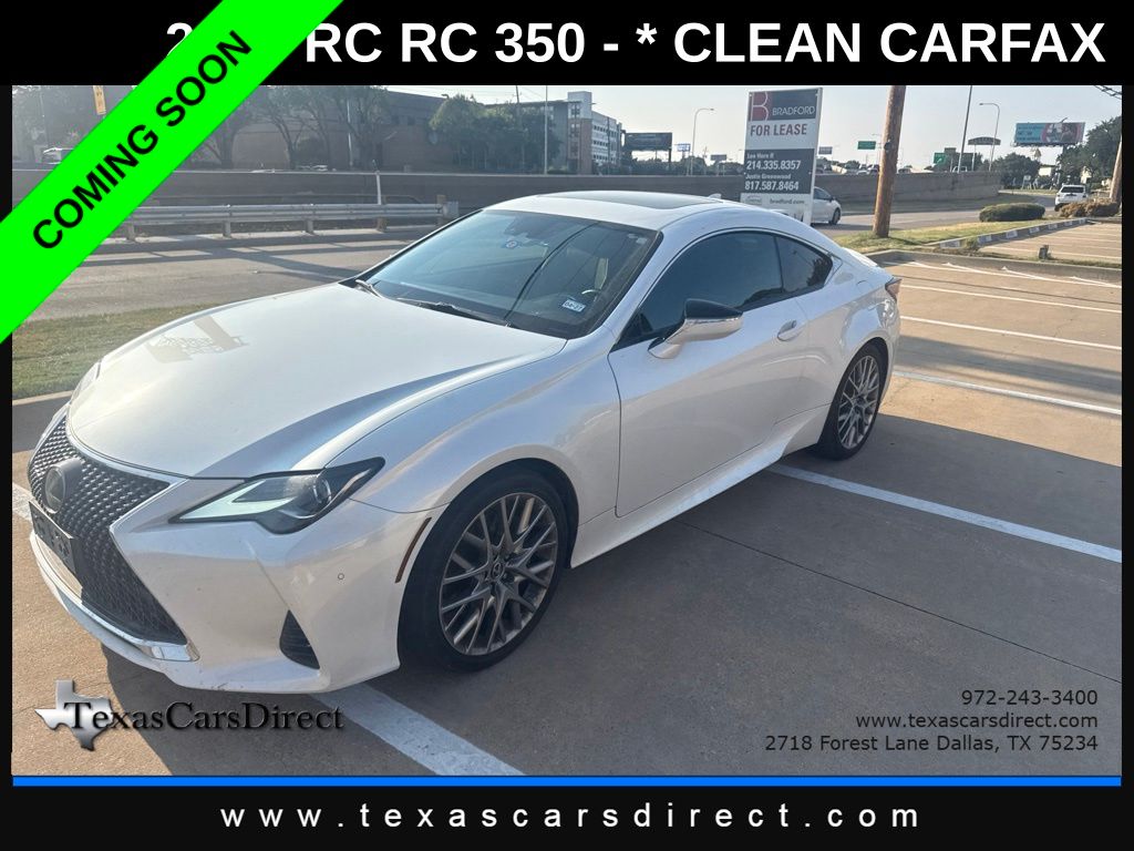 Ultra White 2020 Lexus RC Coupe Rear-Wheel Drive 8-Speed Automatic