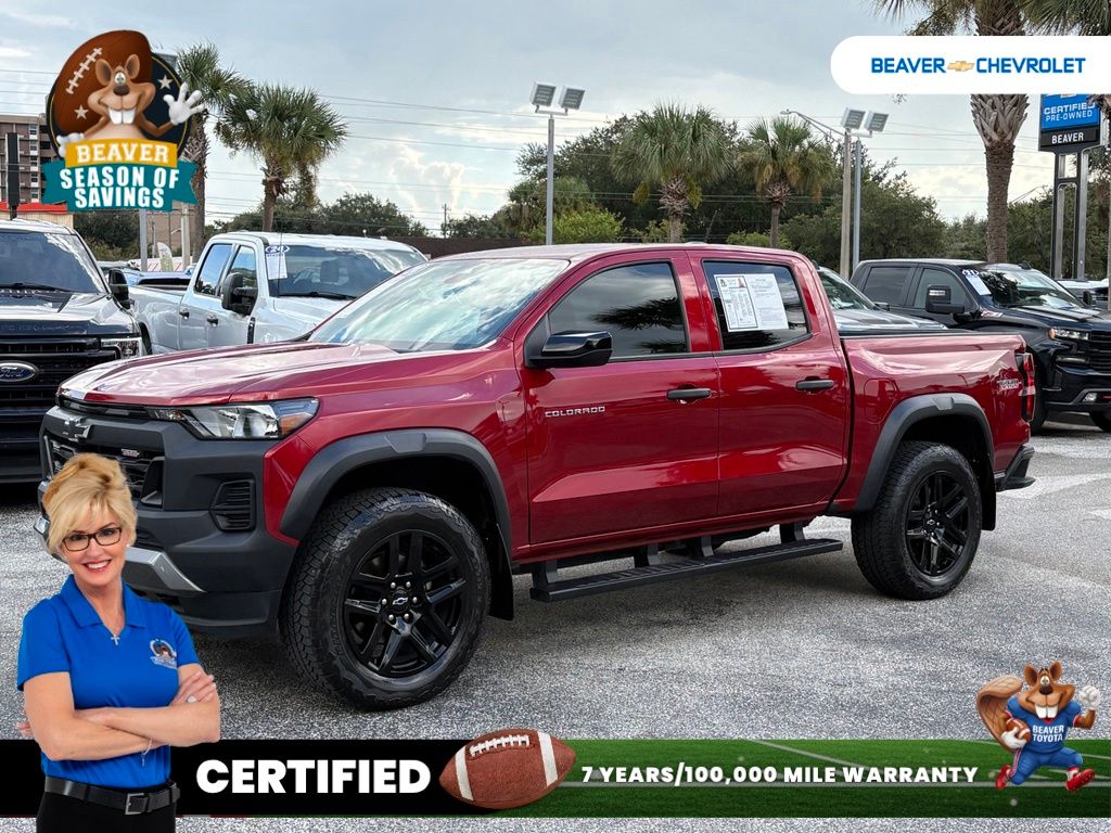 Radiant Red 2024 Chevrolet Colorado Pickup Truck Four-Wheel Drive 8-Speed Automatic