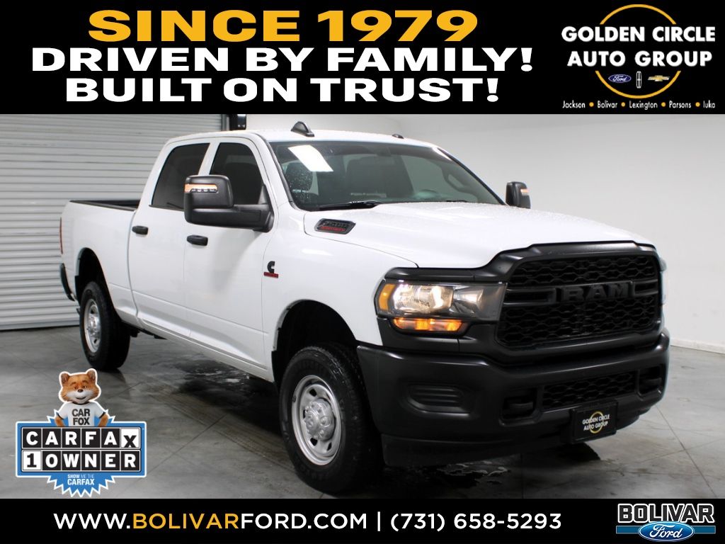 Bright White Clearcoat 2024 RAM 2500 Tradesman Crew Cab 4WD Pickup Truck Four-Wheel Drive 6-Speed Automatic