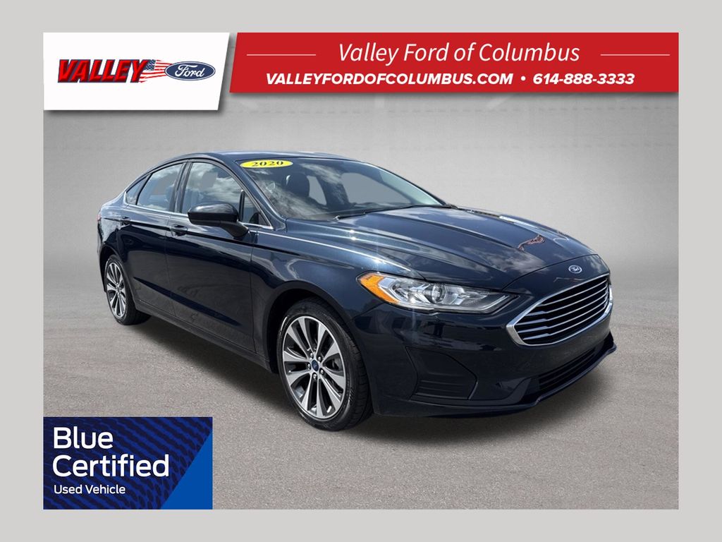 Blue Metallic 2020 Ford Fusion Sedan All-Wheel Drive 6-Speed Automatic