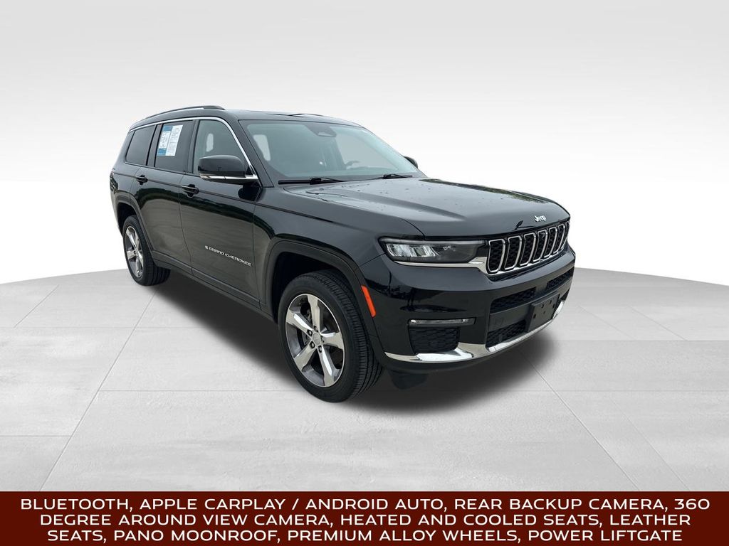 2022 Diamond Black Crystal Pearlcoat Jeep Grand Cherokee L Limited 4X4 SUV