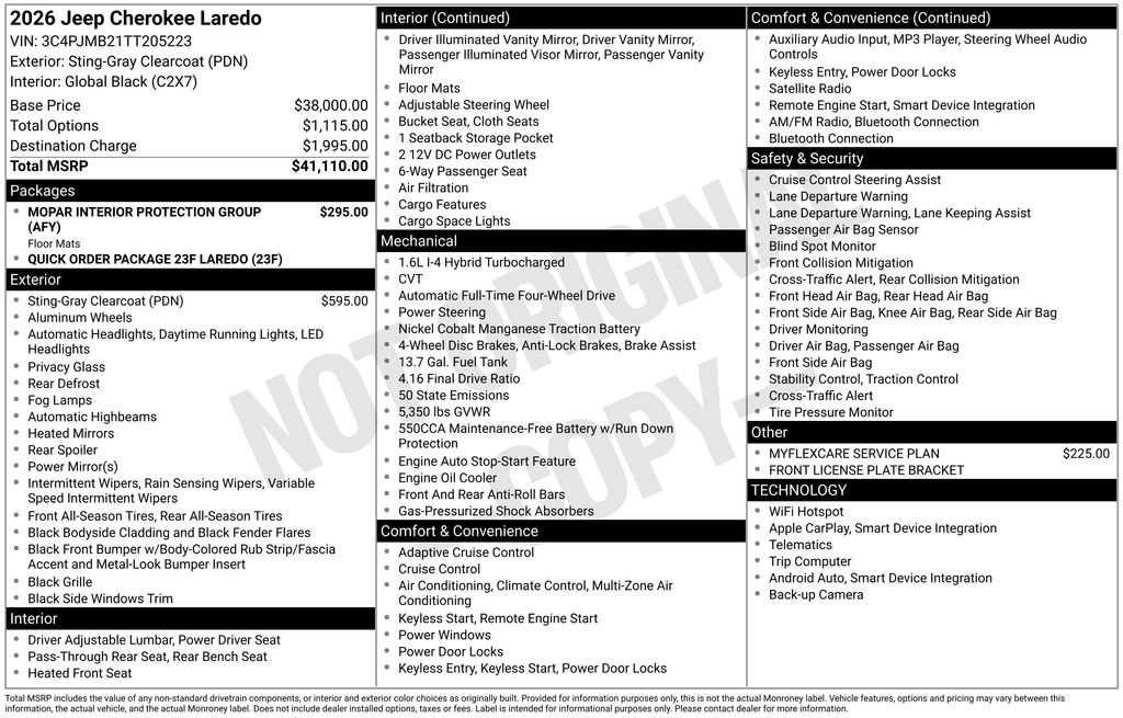 New 2026 Gray Jeep Laredo image 6