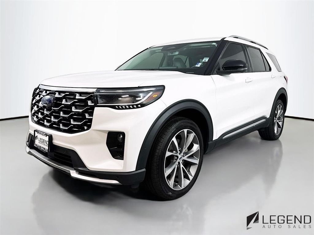 White Metallic 2025 Ford Explorer Platinum AWD SUV / Crossover All-Wheel Drive Automatic