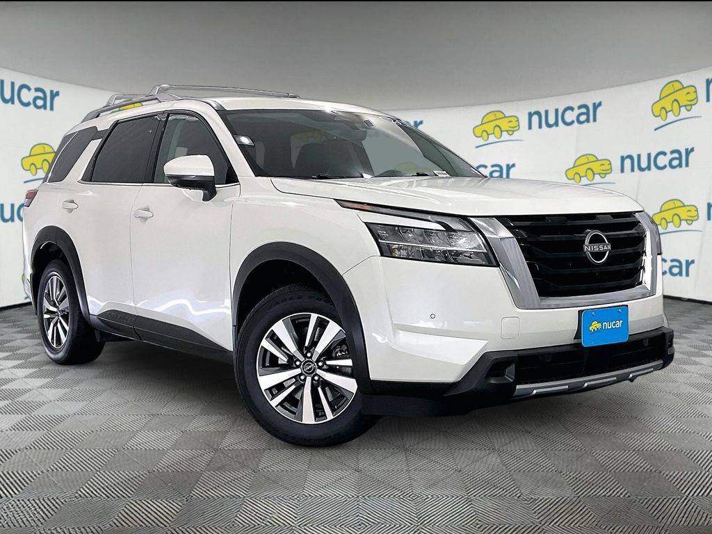 Pearl White Tricoat 2024 Nissan Pathfinder SUV / Crossover All-Wheel Drive 9-Speed Automatic