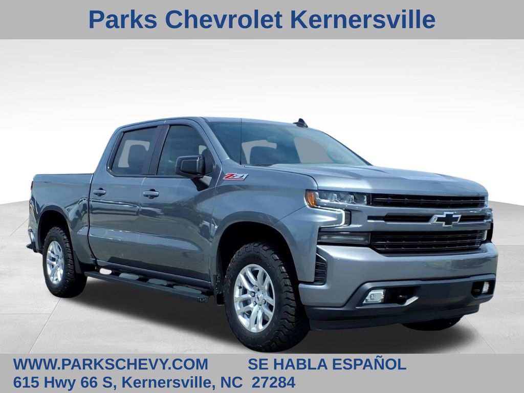 Gray (Steel Metallic) 2021 Chevrolet Silverado 1500 Pickup Truck Four-Wheel Drive 8-Speed Automatic